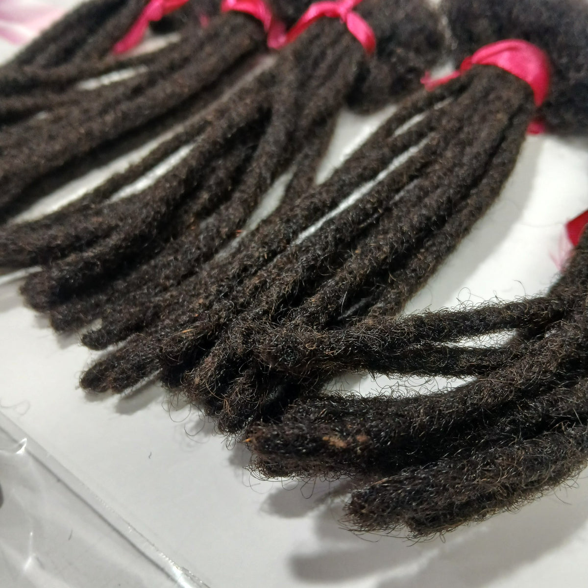 Human Hair Dreadlock Extensions 50 Strands 6 Inch 1B Natural Black