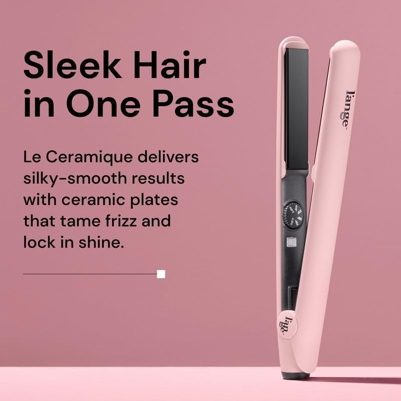 Ceramic Flat Iron for Hair - 1-Pass Frizz-Reducing Hair Straightener