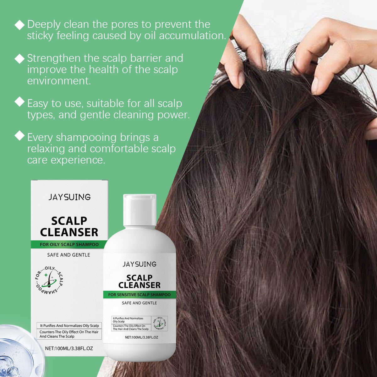 Nourishing Moisturizing Shampoo for Frizz Control & Oil Balance - Suitable for Dry & Oily Hair