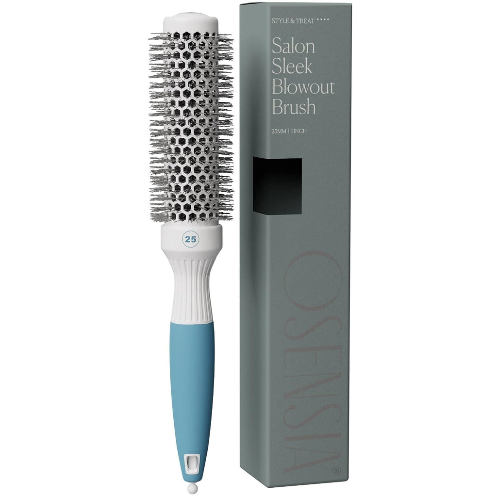 Detangling Ceramic Round Hair Brush for Shine & Volume - Ionic Bristles