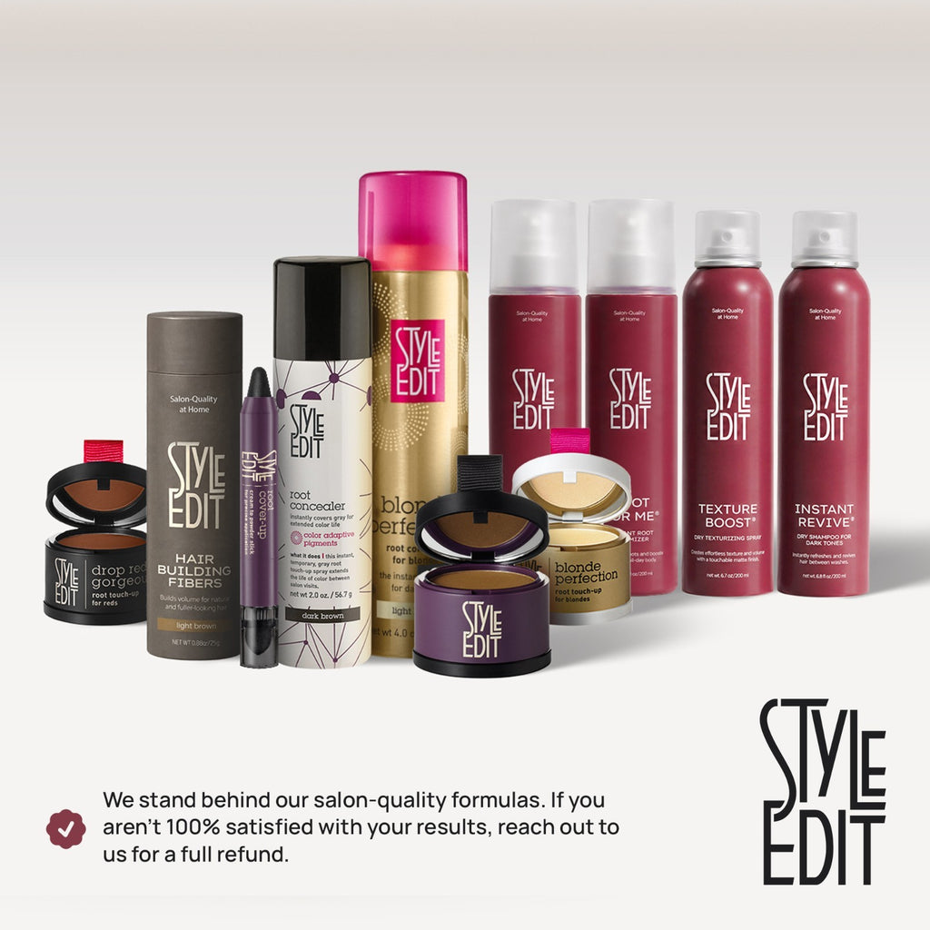 Root Concealer & Volumizing Spray Bundle for Gray Cover & Fuller Hair