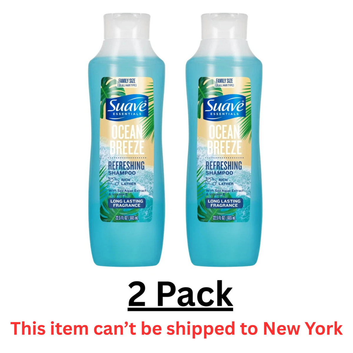 (2 Pack) Suave Daily Shampoo for All Hair Types - 22.5 fl oz, Multiple Scents Available