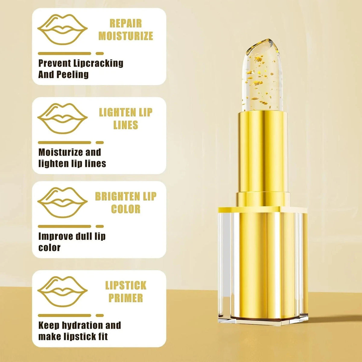 Color Changing Lipstick for Mature Lips, Hydrating Long-Lasting Lip Color Set