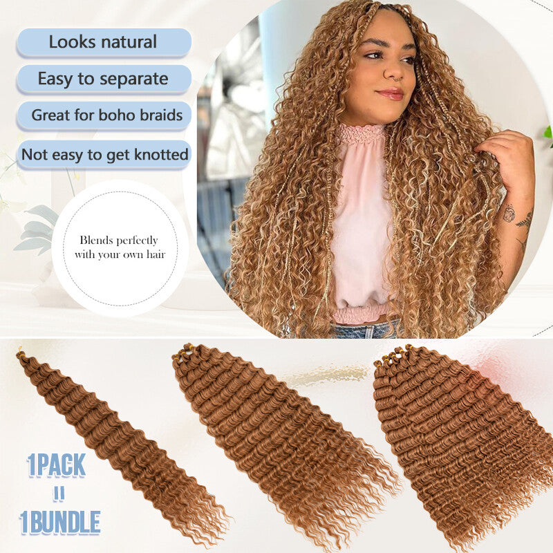 Water Wave Crochet Hair Extensions Afro Curly Braiding Hair Synthetic Braid