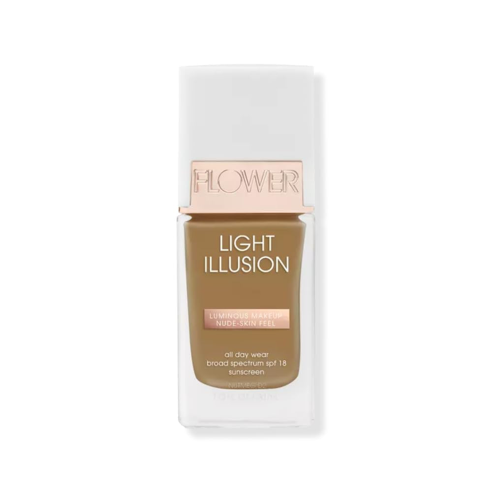 Flower Beauty Light Illusion SPF Foundation Nutmeg 1 Fl Oz - Flawless, Natural Finish