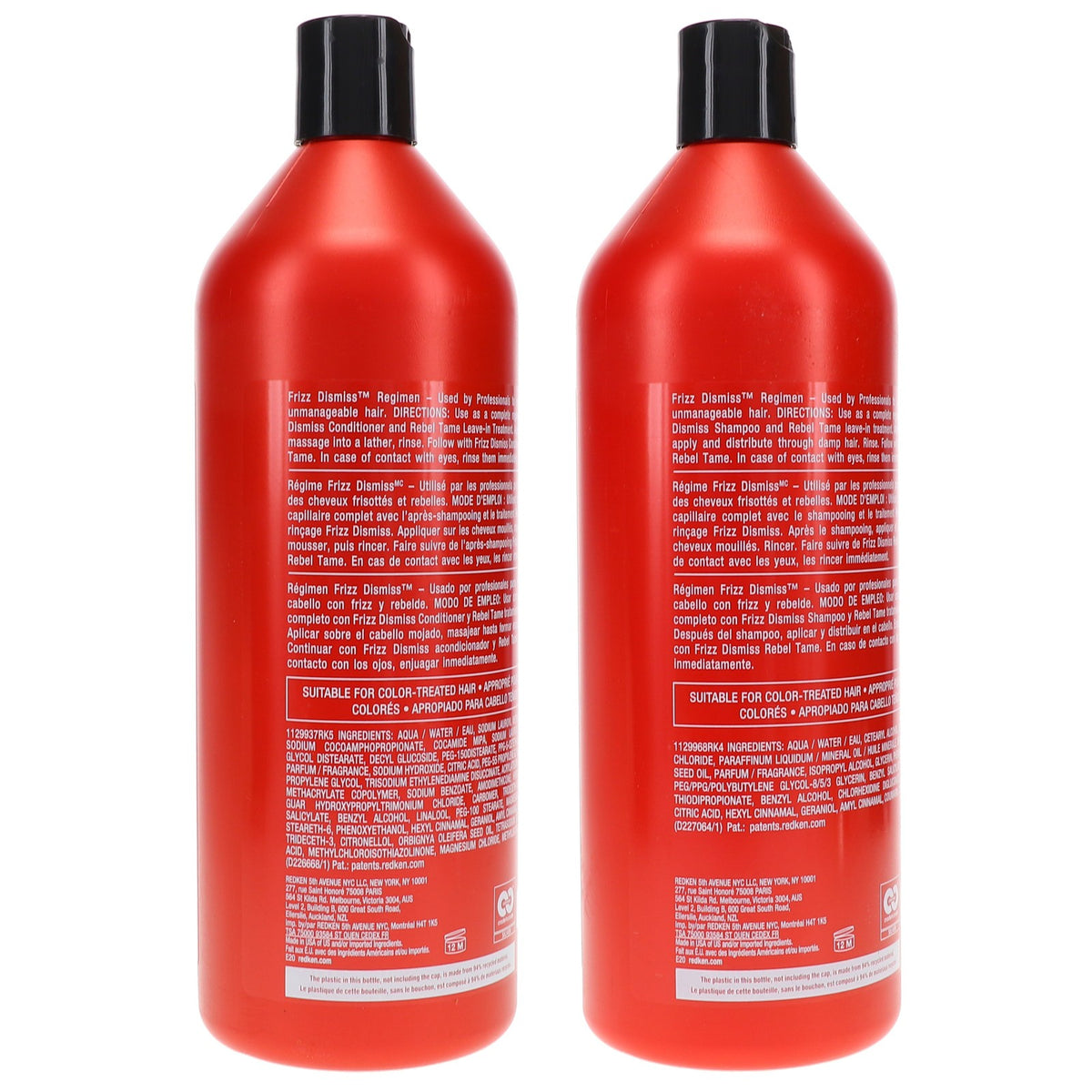Redken Frizz Dismiss Shampoo & Conditioner Set 33.8 oz Each - Anti-Frizz Hair Care