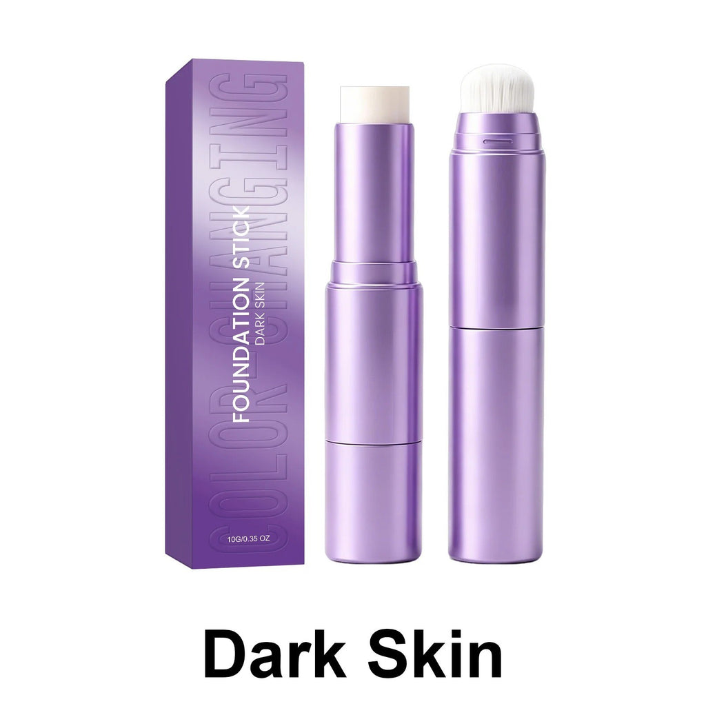 Unbranded 2-in-1 Waterproof Foundation Stick with Built-In Brush