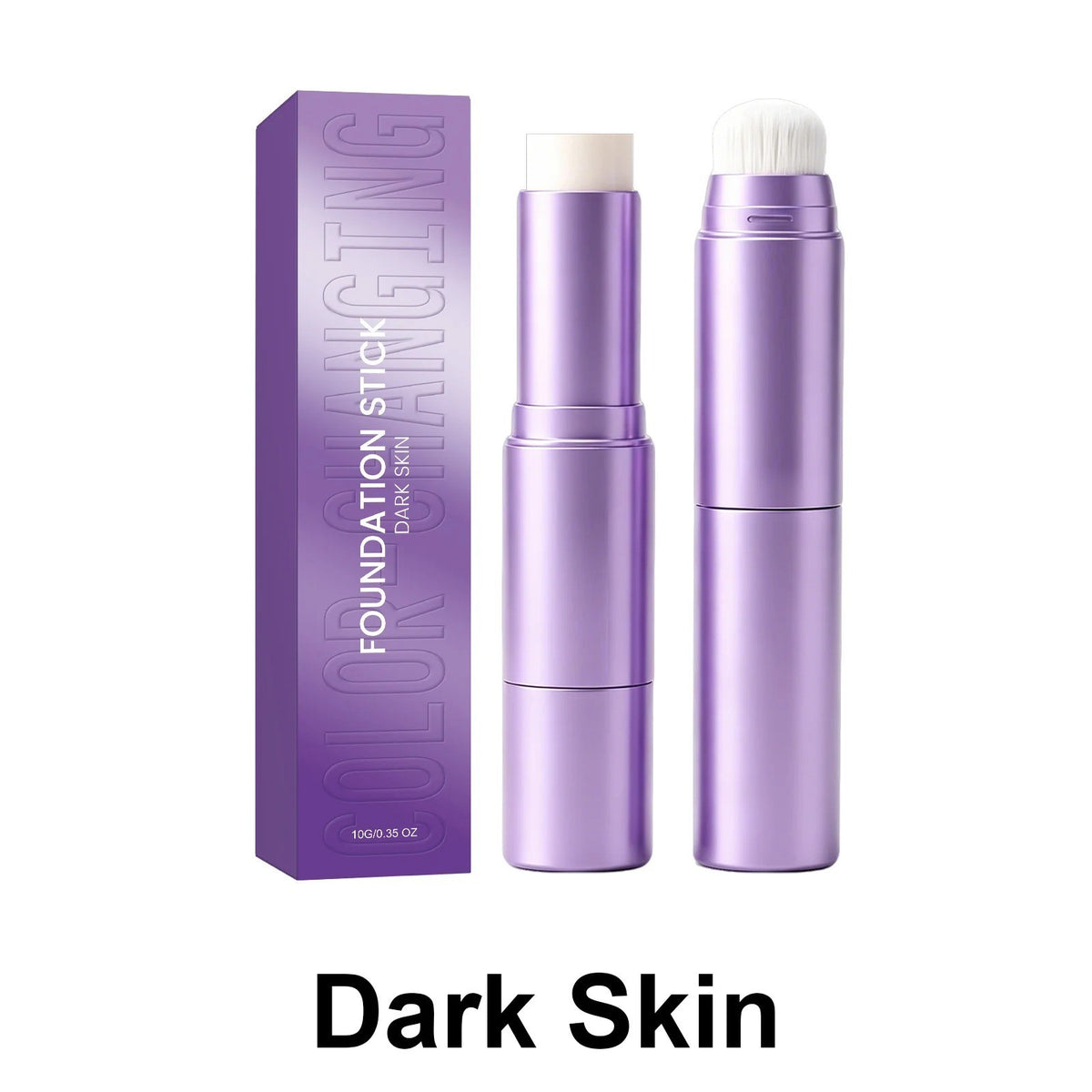 Unbranded 2-in-1 Waterproof Foundation Stick with Built-In Brush