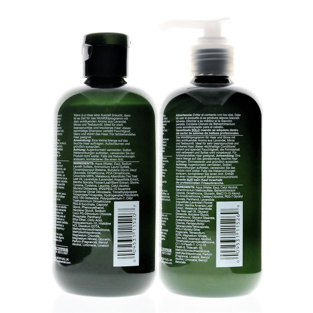 Lavender Mint Moisturizing Shampoo and Conditioner Set - 300ml Hydrating Hair Care