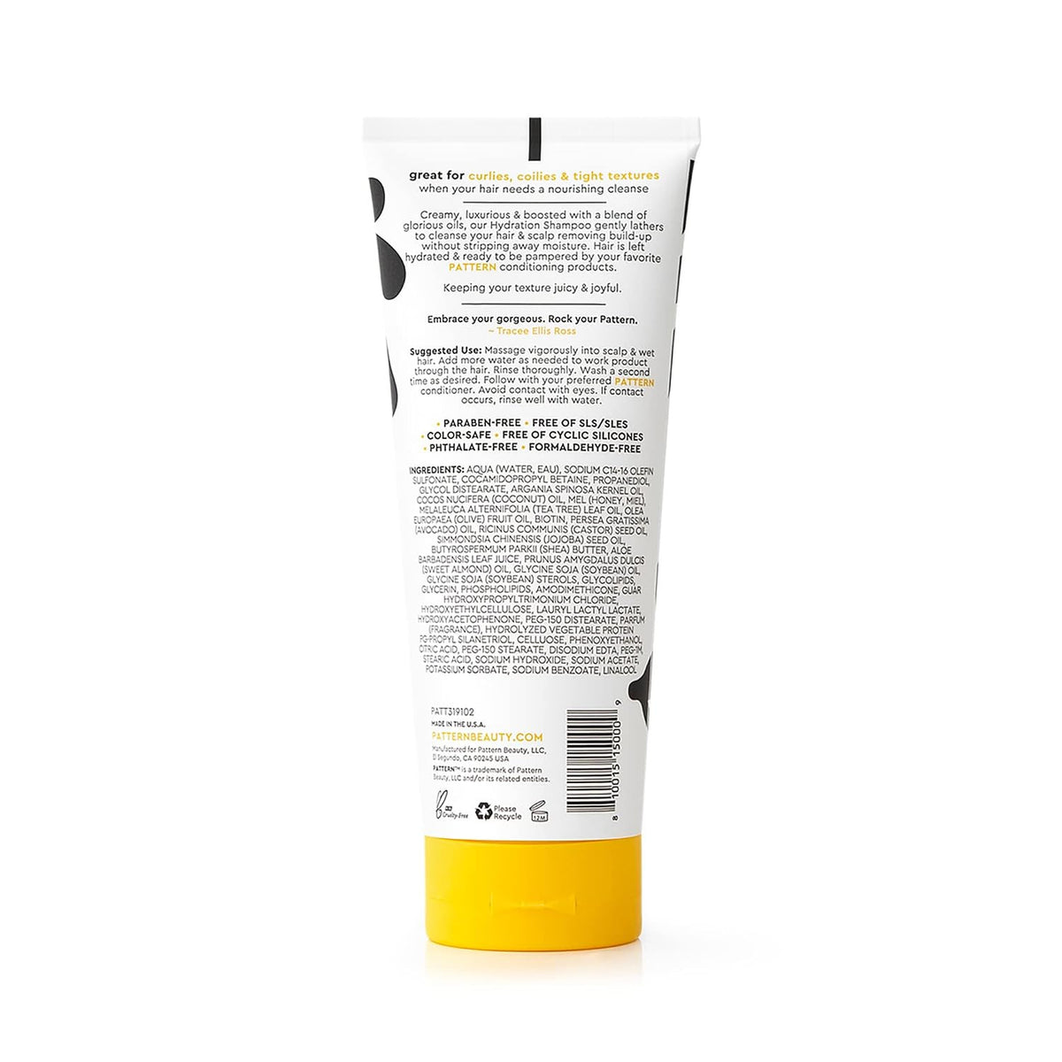 Hydration Shampoo for Curly Hair with Honey Aloe Vera Biotin - 16oz