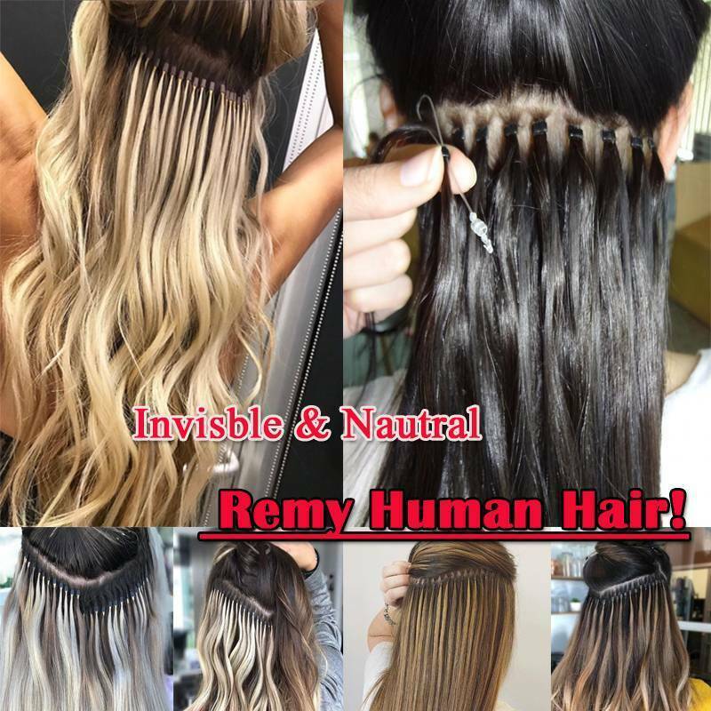 Thick 100% Remy Human Hair Extensions Micro Loop Beads - Multiple Lengths & Colors