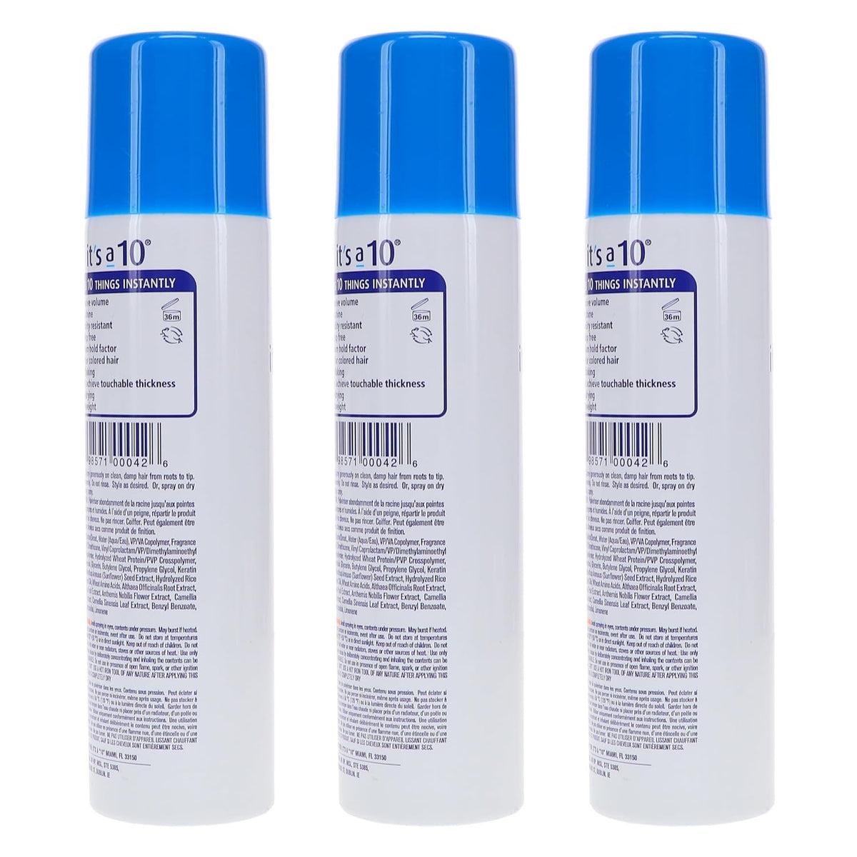 Volumizing Hair Spray - Miracle Blowdry 6 fl oz, Pack of 3