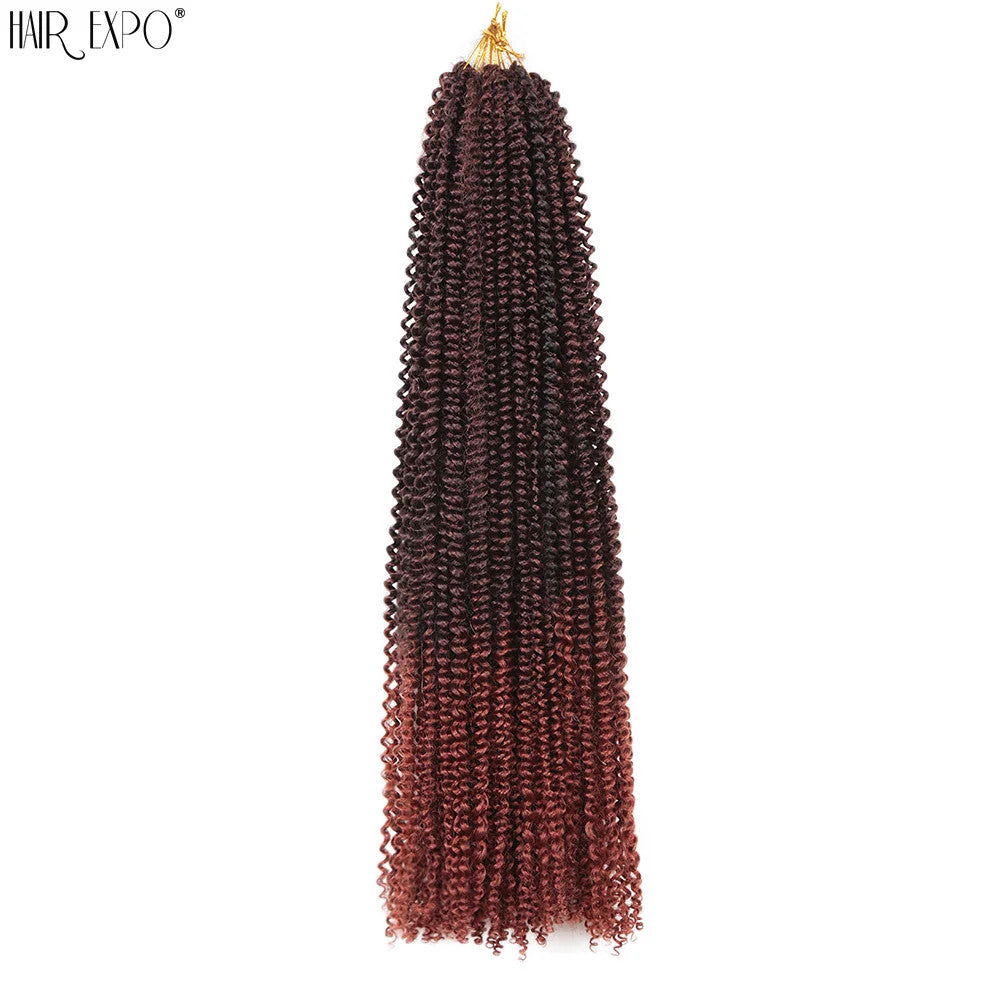 Pre Looped Ombre Passion Twist Crochet Hair Water Wave Synthetic
