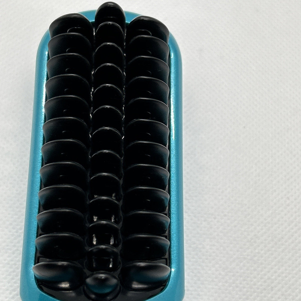 Teal Ceramic Straightener Brush - Travel Size Hair Styling Tool