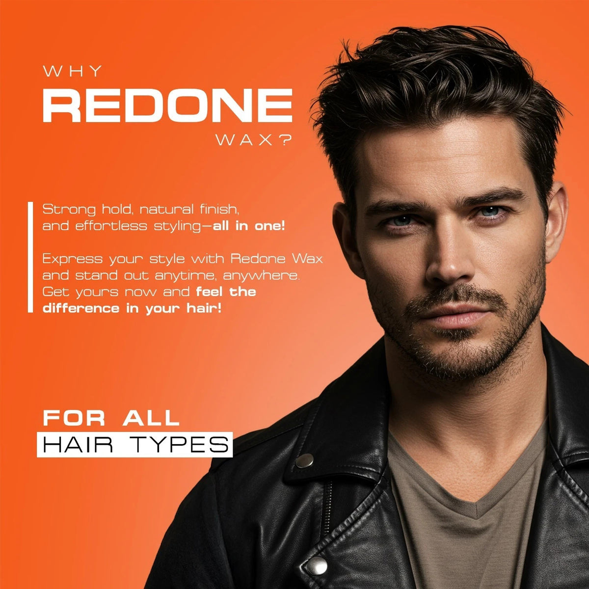 RedOne Orange Aqua Hair Gel Wax 150ml - Strong Hold & Shine for Edges & Braids