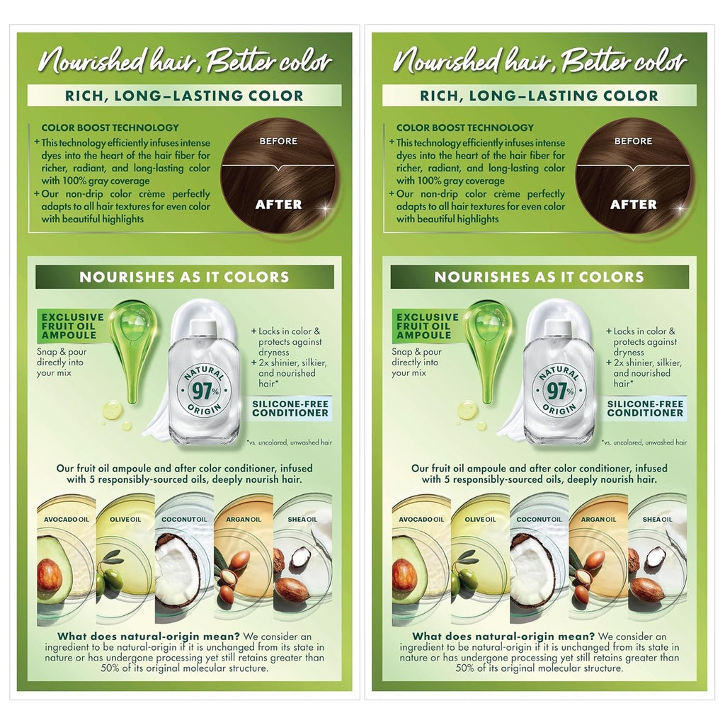 Garnier Nutrisse Ultra Creme Hair Color 50 Truffle Brown 2-Pack - Permanent, Nourishing, Gray Coverage