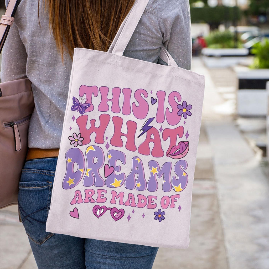 Cartoon Gift Tote Bag - This Is What Dreams Are Made Of Canvas Makeup & Travel Bag