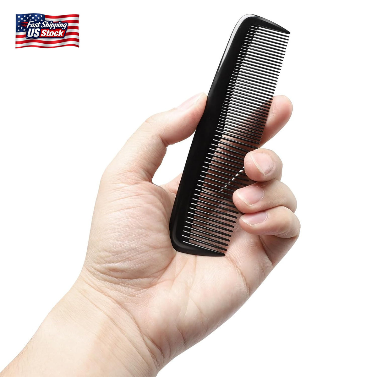 12 Pack Pocket Hair Combs for Men and Women - Travel-Size, Durable Acrylic