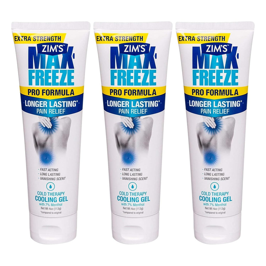 Muscle & Joint Pain Relief Gel - Fast Acting Cold Therapy, 4oz Pack of 3
