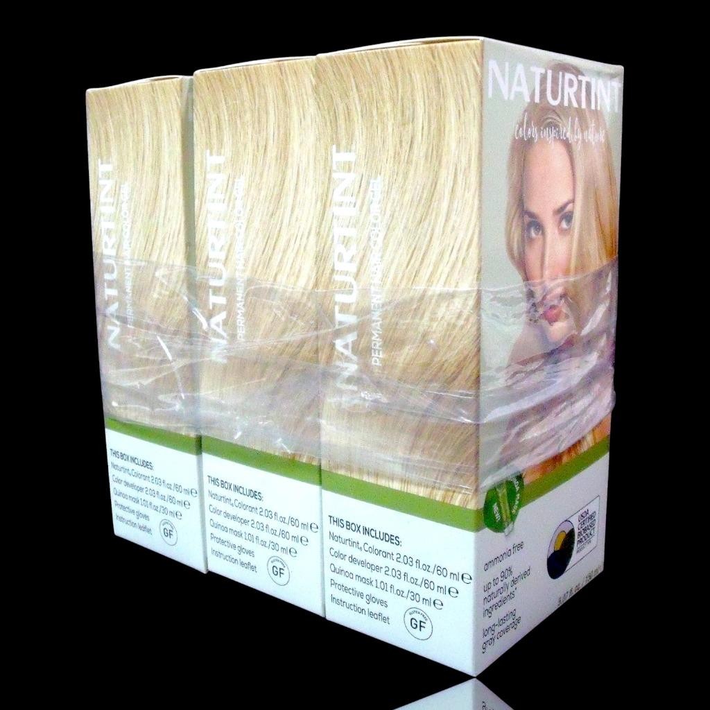(3-Pack) Natural Hair Color Gel 10N Light Dawn Blonde No Ammonia - Permanent Hair Dye