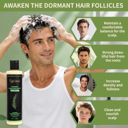 Biotin & Rosemary Volumizing Shampoo for Thinning Hair - 220ml, Sulfate-Free