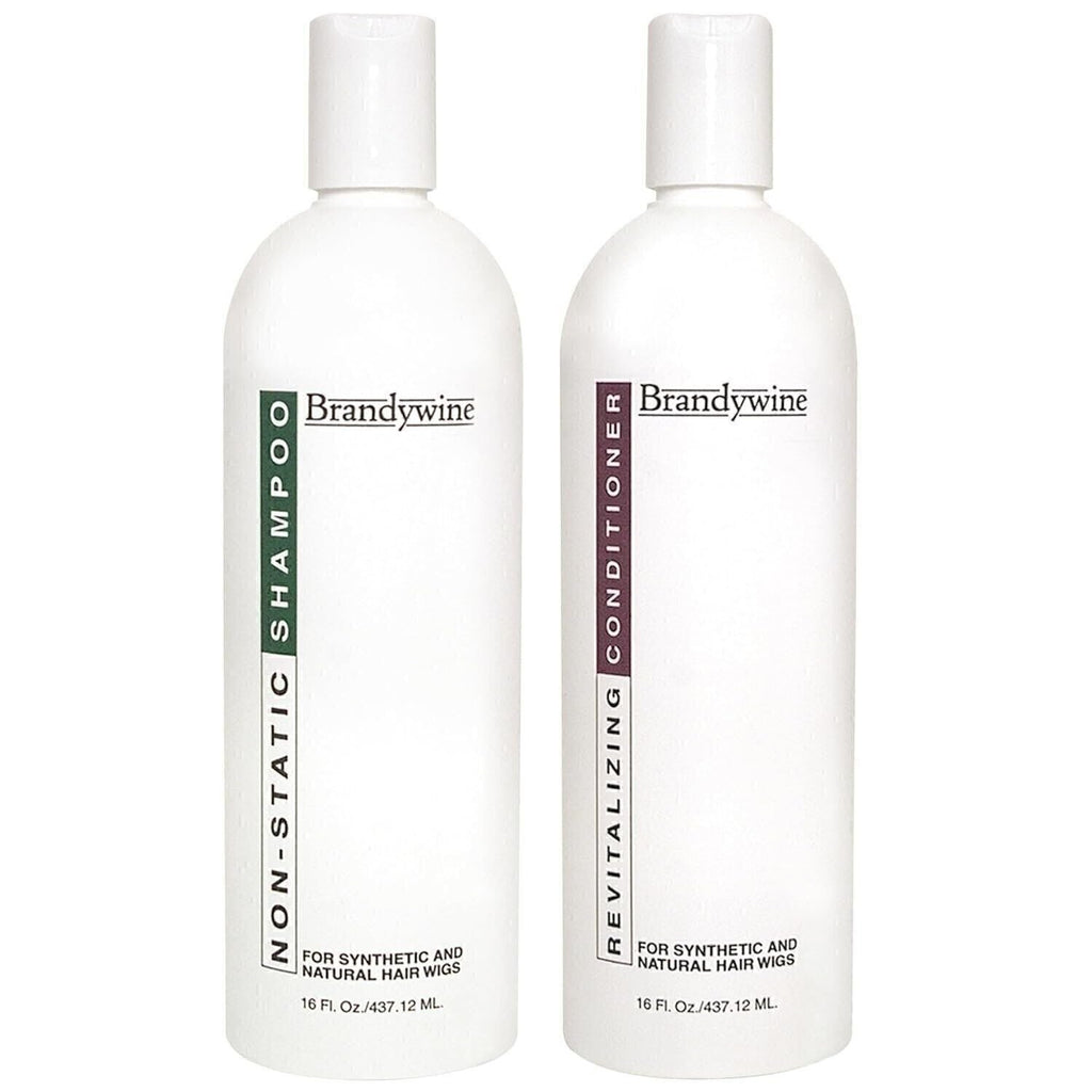 Non-Static Shampoo & Conditioner Set for Synthetic & Natural Hair Wigs - 16 Oz