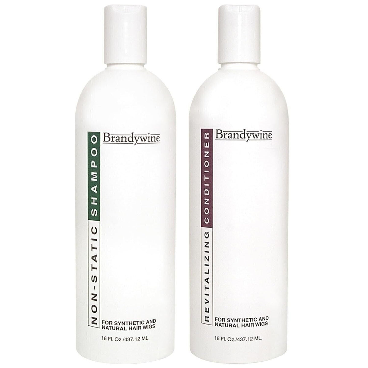 Non-Static Shampoo & Conditioner Set for Synthetic & Natural Hair Wigs - 16 Oz