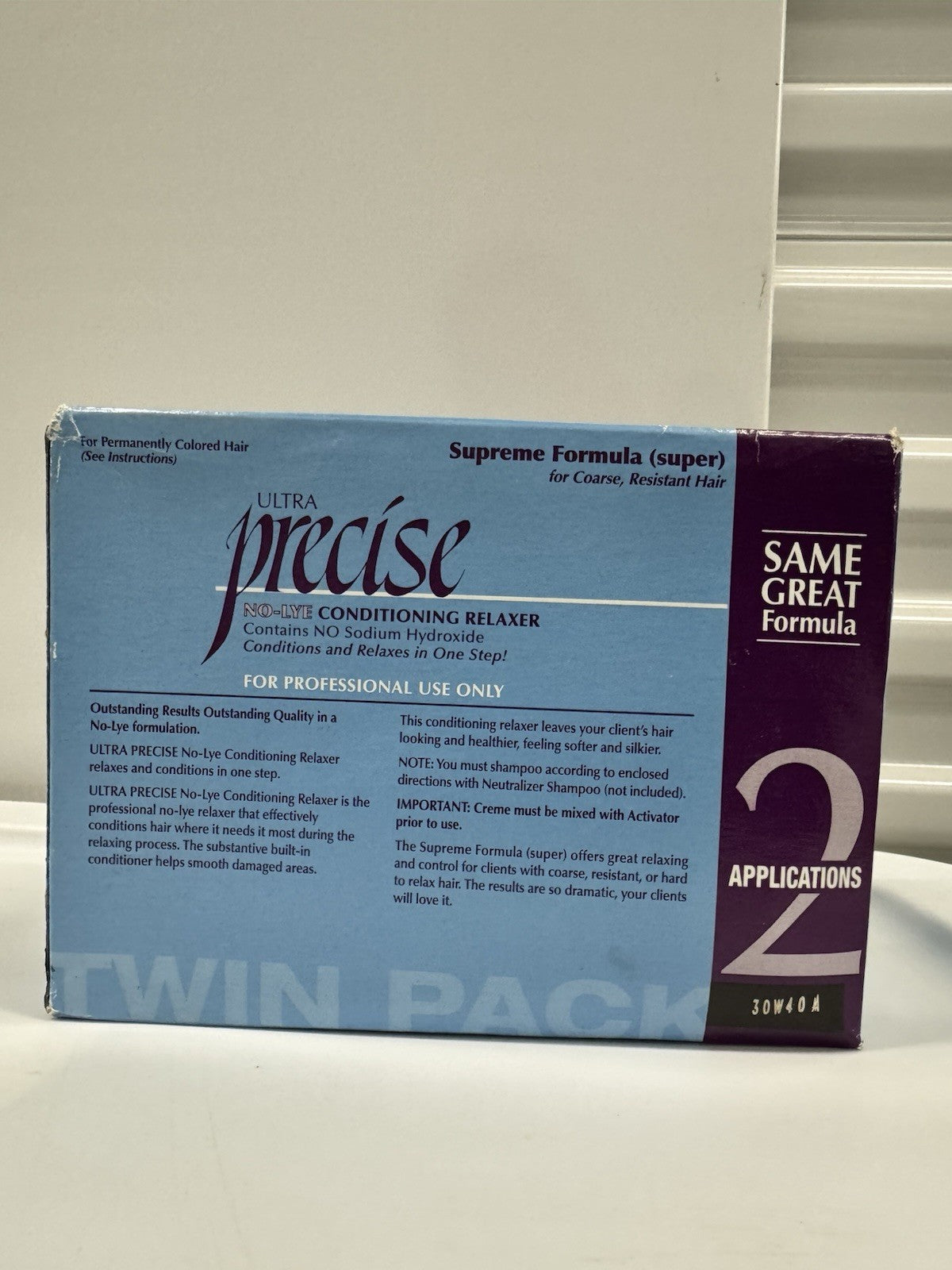 Ultra Precise No-Lye Hair Relaxer Kit Twin-Pack for Coarse Resistant Hair