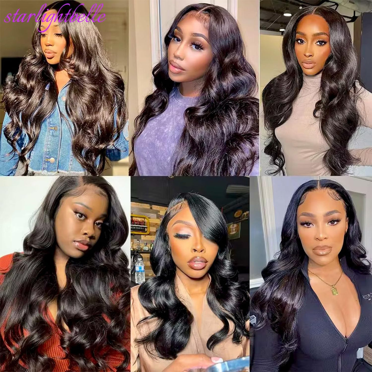 30 Inch Body Wave Lace Front Wig with 13x4 T-Part, Natural Black, 220% Density