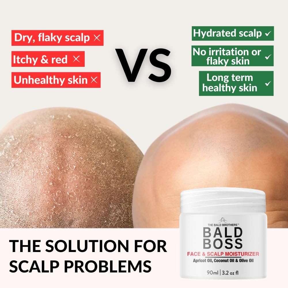 Men's Scalp Moisturizer for Bald Heads – Hydrating Face & Head Care