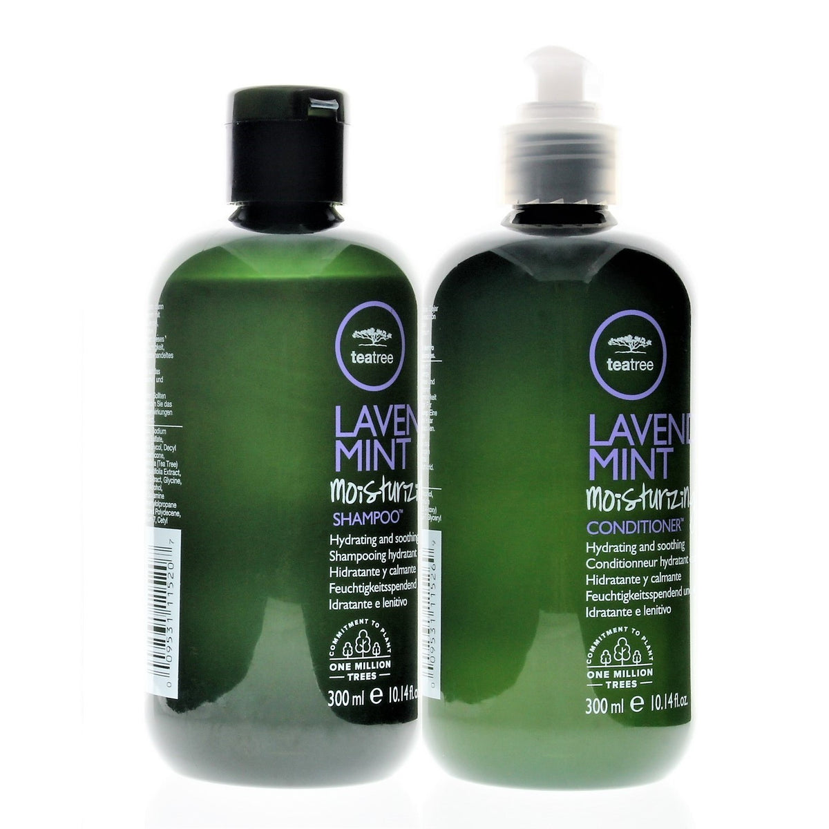 Lavender Mint Moisturizing Shampoo and Conditioner Set - 300ml Hydrating Hair Care