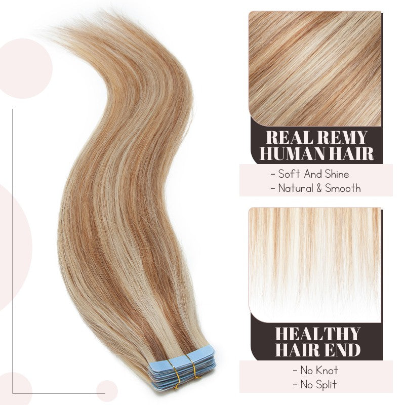 Remy Human Hair Extensions Tape-In Traceless Skin Weft 40PCS Multiple Lengths & Colors