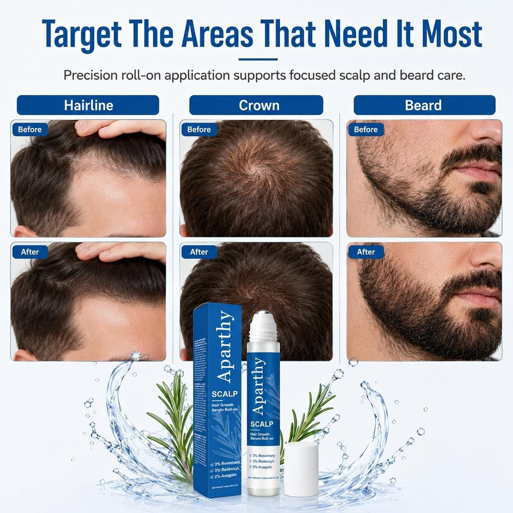 Rosemary Hair Growth Serum Roll-On - 0.85 Fl Oz, Pack of 2