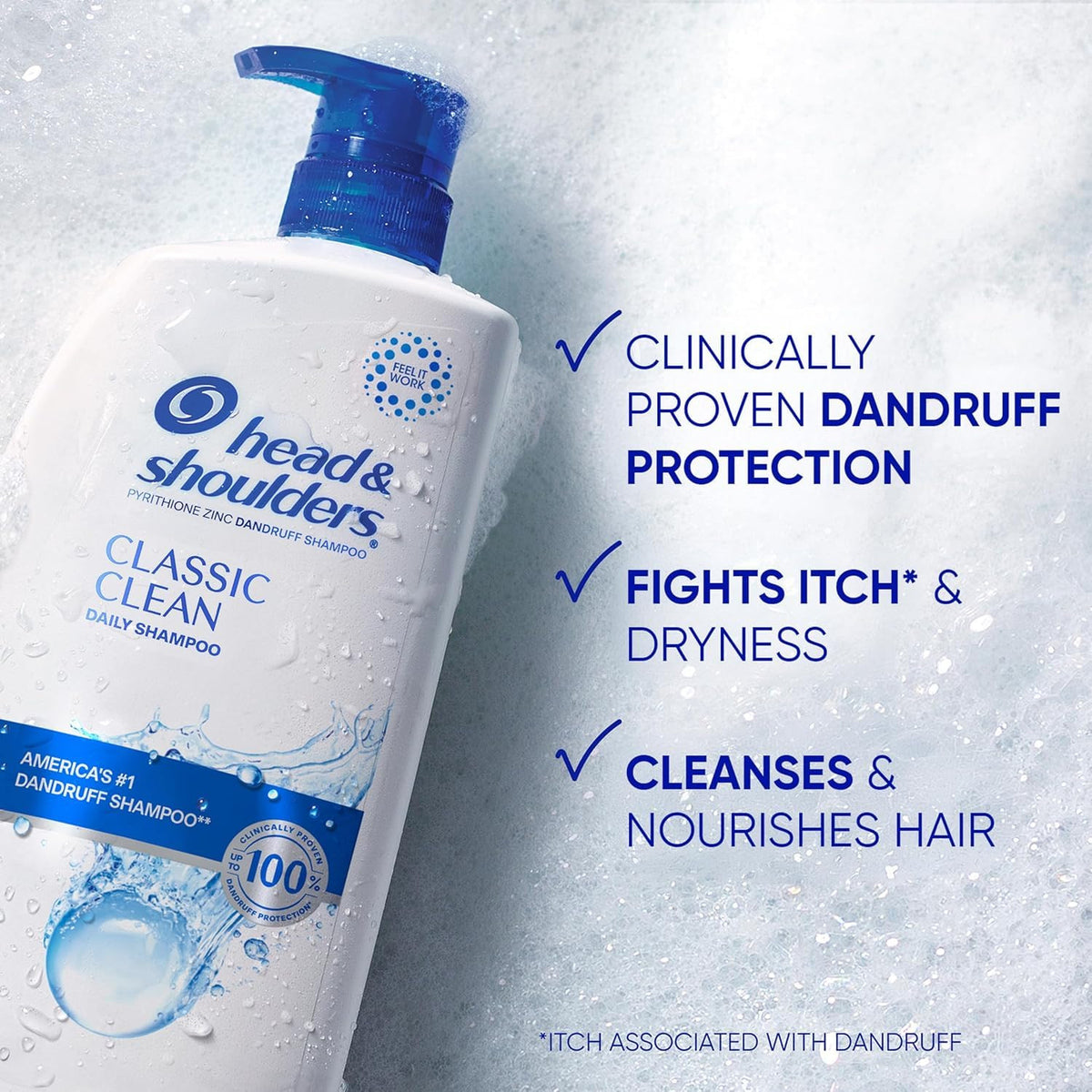 Anti-Dandruff Shampoo Twin Pack - 2 x 32.1 Fl Oz, Clears Flakes & Itch