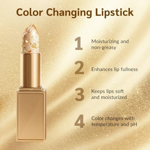 Color Changing Lipstick Set - Moisturizing Glossy Long Lasting pH-Reacting Lip Gloss