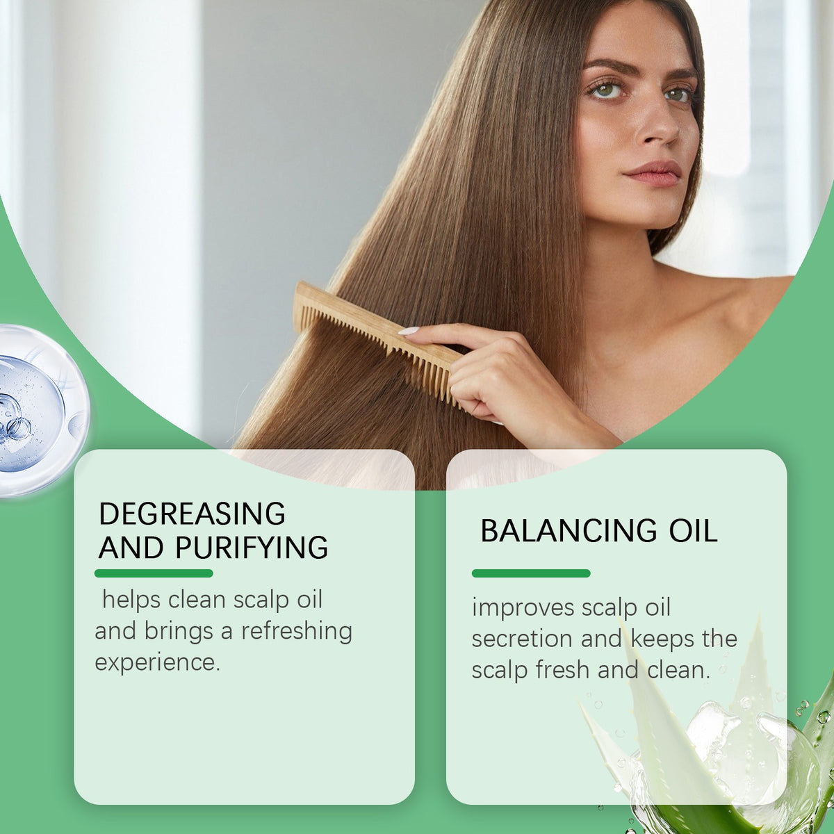 Nourishing Moisturizing Shampoo for Frizz Control & Oil Balance - Suitable for Dry & Oily Hair