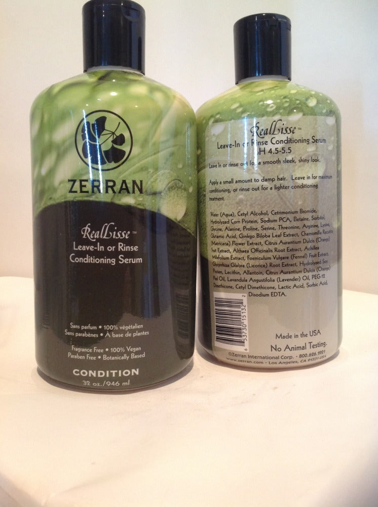 Zerran RealLisse Leave-In & Rinse Hair Serum 32oz - 2 Pack