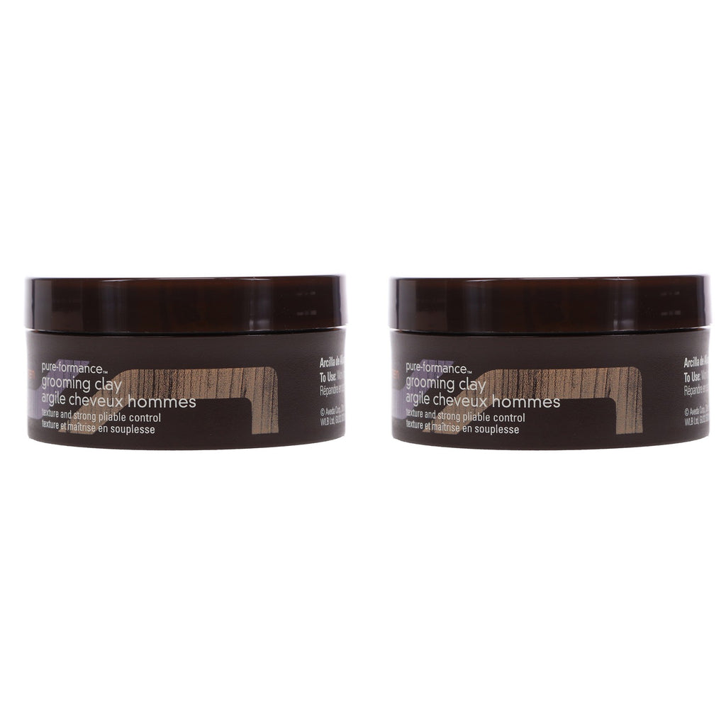 Men's Grooming Clay 2.6 oz - Texturizing Hair Clay for Men, 2 Pack