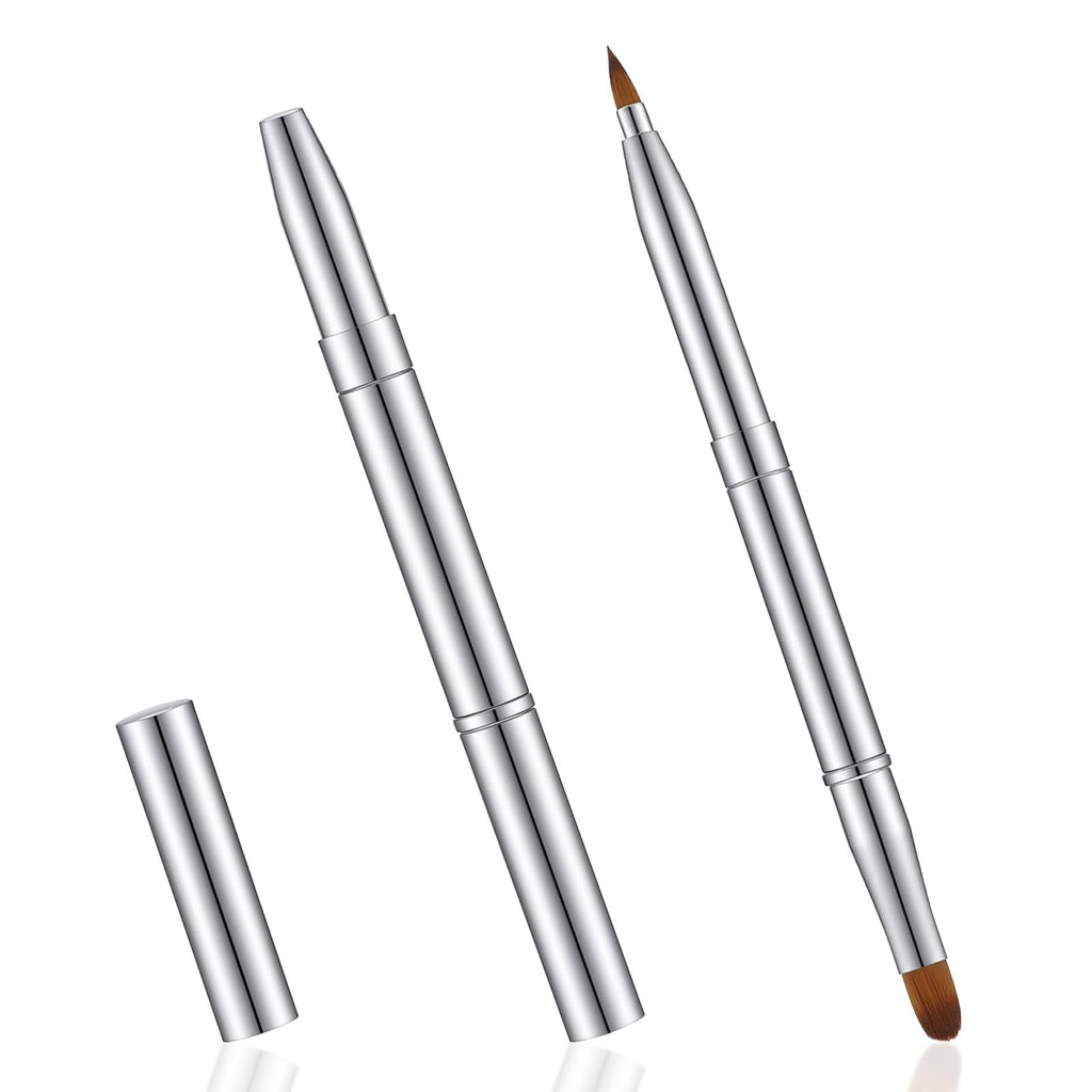 Retractable Lip Brush Dual Ended Lipstick Applicator Portable Makeup Tool