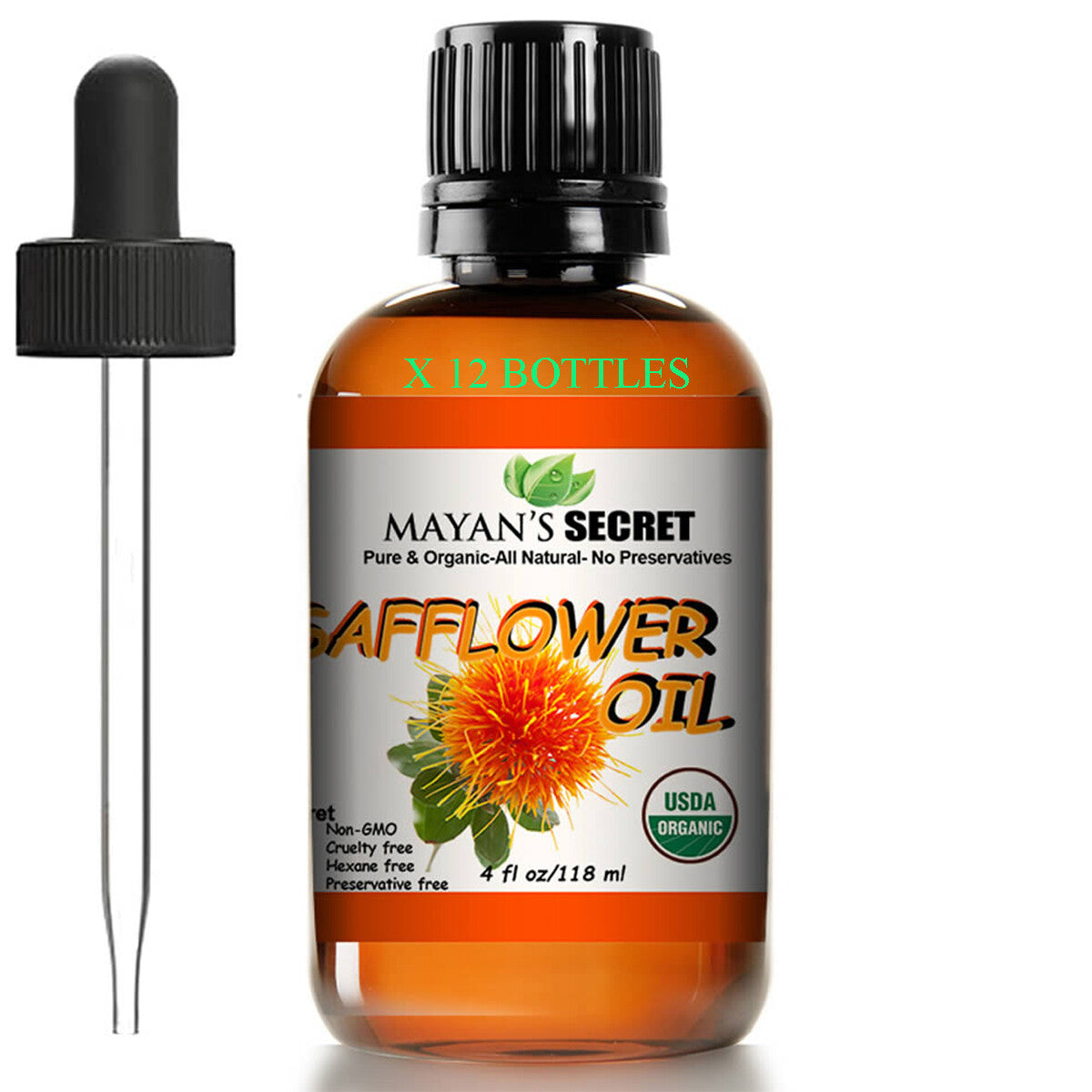 Bulk Organic Safflower Oil - Multiple Sizes for Cooking & Skincare