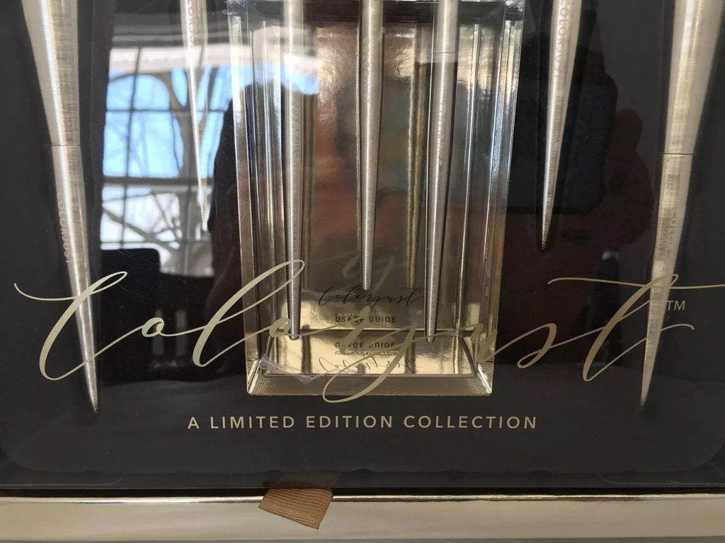 Colorjust Limited Edition Makeup Brush Set with Clear Acrylic Holder