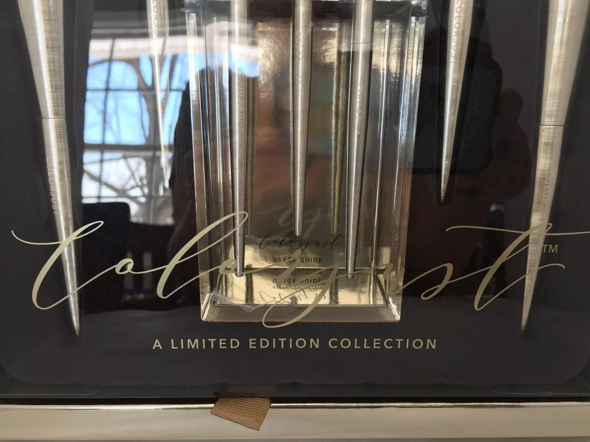 Colorjust Limited Edition Makeup Brush Set with Clear Acrylic Holder