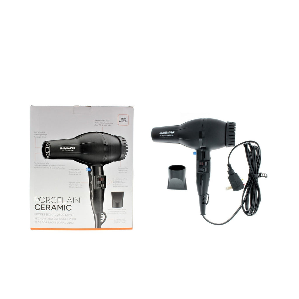 BaBylissPRO Porcelain Ceramic Professional Hair Dryer 2800W Ionic Technology