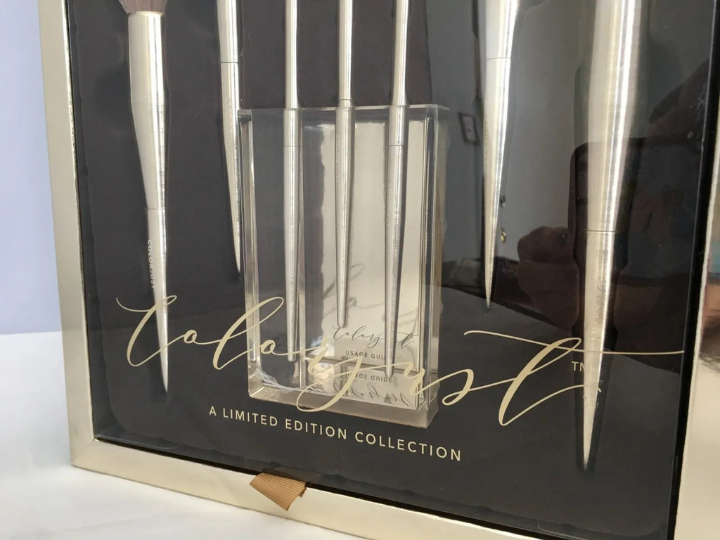Colorjust Limited Edition Makeup Brush Set with Clear Acrylic Holder