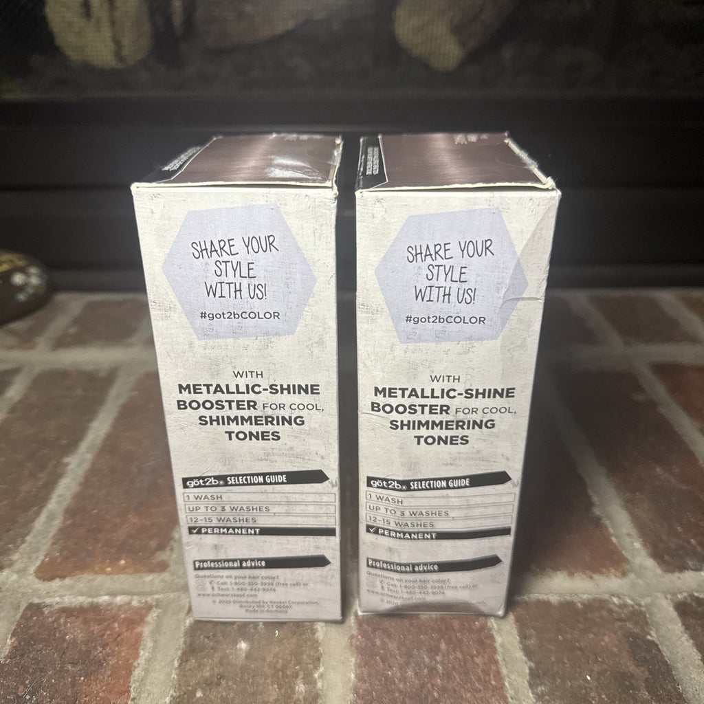 2 Pack Permanent Hair Dye - Schwarzkopf Got2b Metallics M83 Urban Mauve