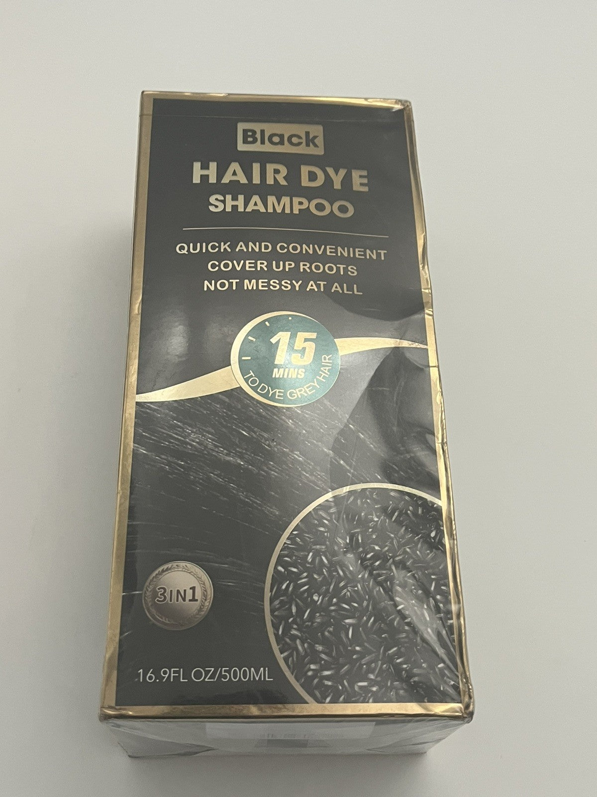 Herbal Black Hair Dye Shampoo 500ML - Instant Gray Coverage & Nourishing Herbal Formula