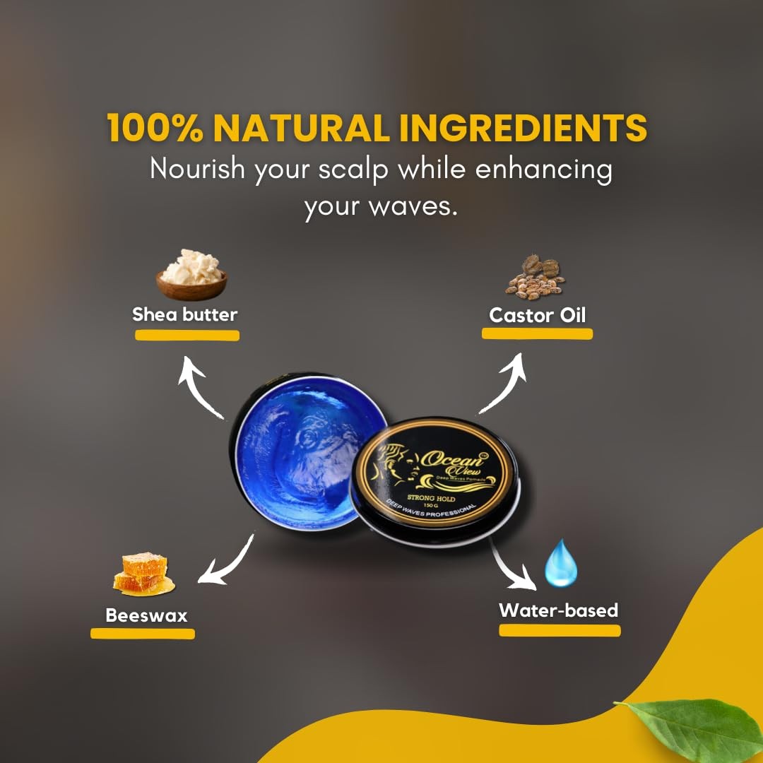 Water-Based Hair Pomade for 360 Waves Deep Waves Hair Cream for Hairstyling