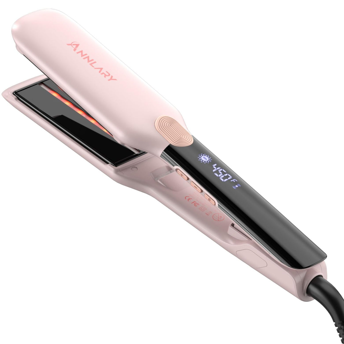 1.75-Inch Infrared Ionic Titanium Ceramic Hair Straightener - Salon-Quality Flat Iron