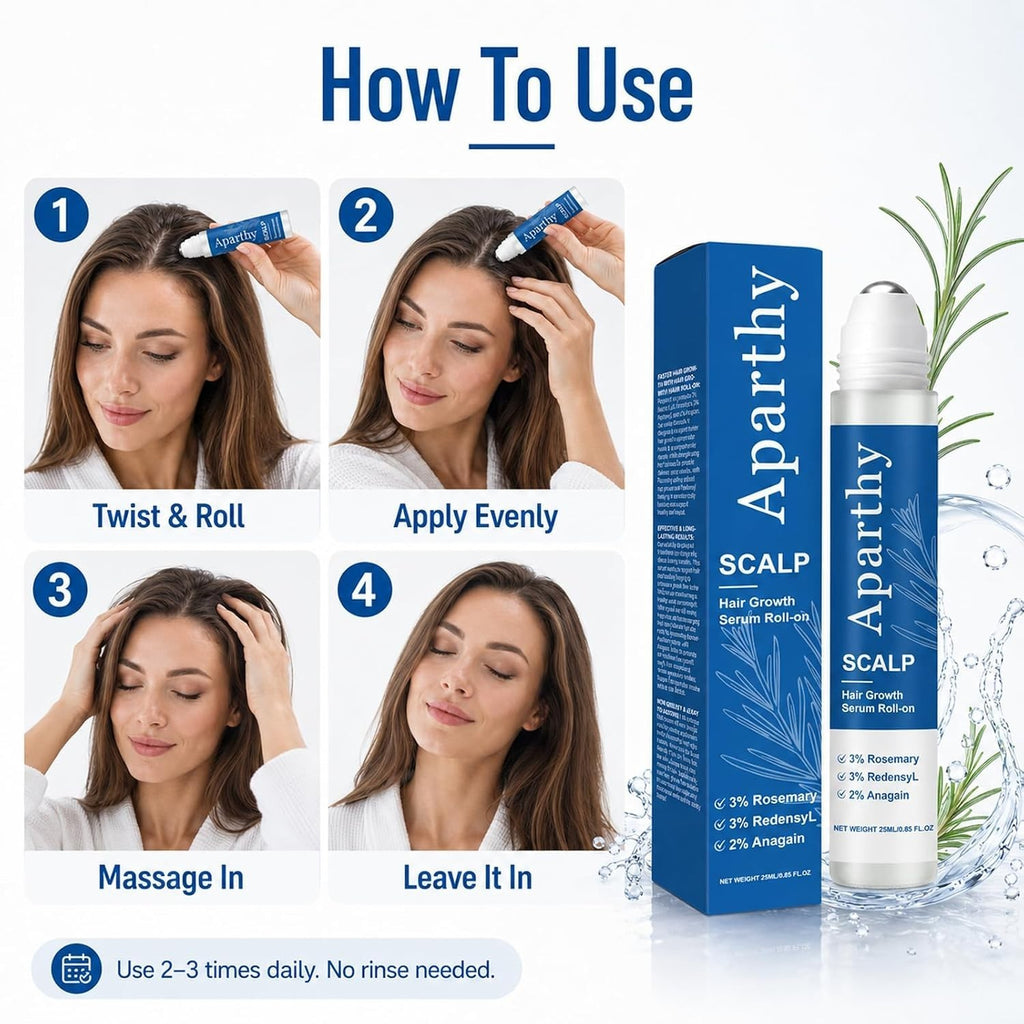 Rosemary Hair Growth Serum Roll-On - 0.85 Fl Oz, Pack of 2