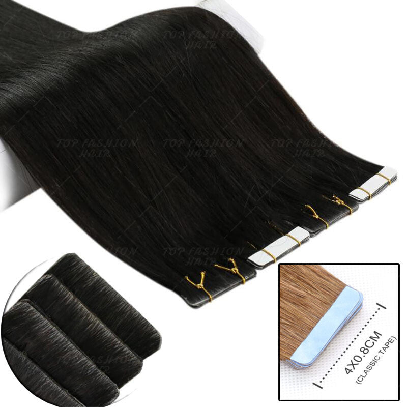 Remy Human Hair Extensions Tape-In Full Head Highlight 100% Thick & Natural